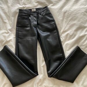aritzia wilfred melina faux leather pants
